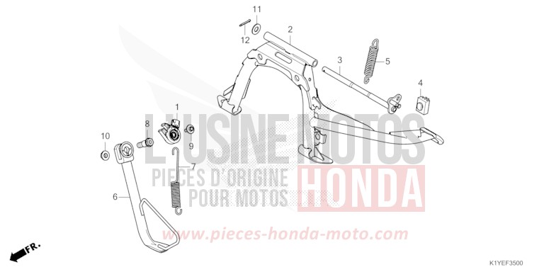 STAND for PCX 125 MAT DIM GRAY METALLIC (NHC34) from 2025